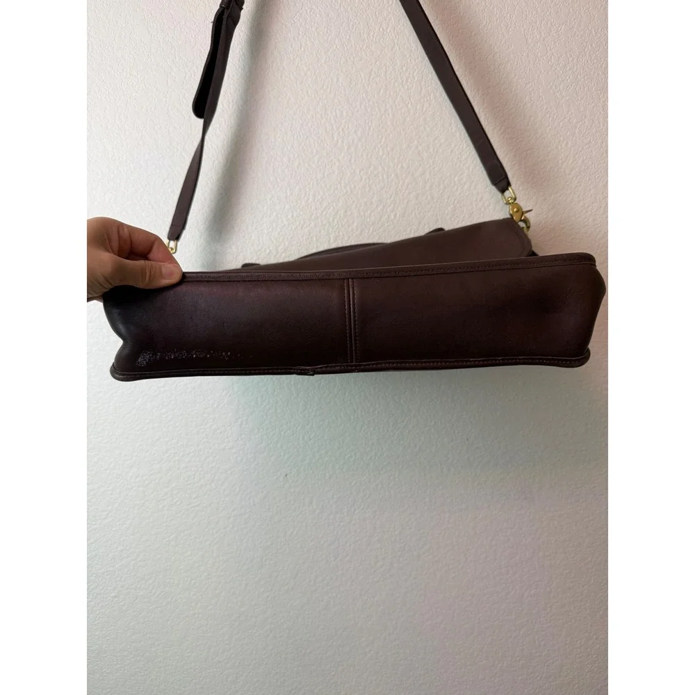 Vintage Coach Lexington Briefcase Mahogany Brown Leather Messenger Bag 5266